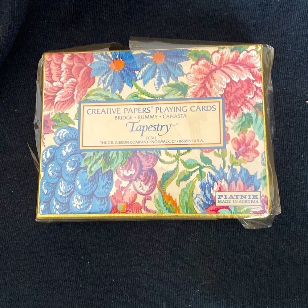 NWOT VTG Piatnik Creative Papers Playing Cards - boxed 2 unopened decks